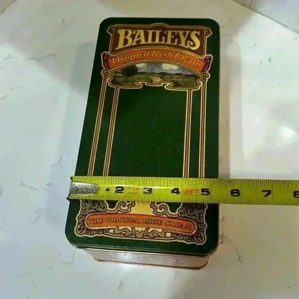 Vintage Bailey's Irish Cream green/orange tin